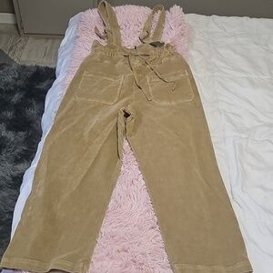 Tan Corduroy Cropped Pants